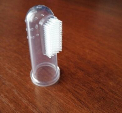 детская Зубная щетка пальчиковая силиконовая, для малышей от 6 месяцев