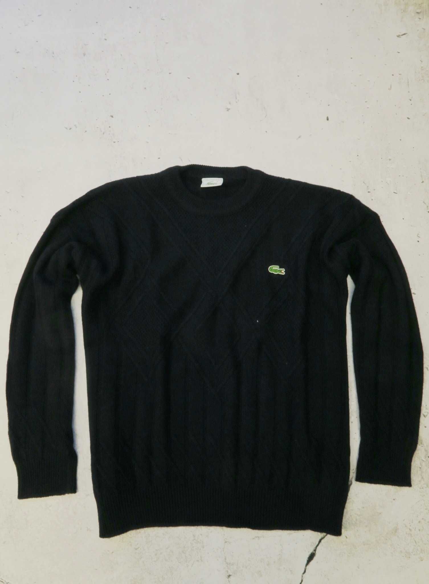 Lacoste sweter ciepły wełniany XXL