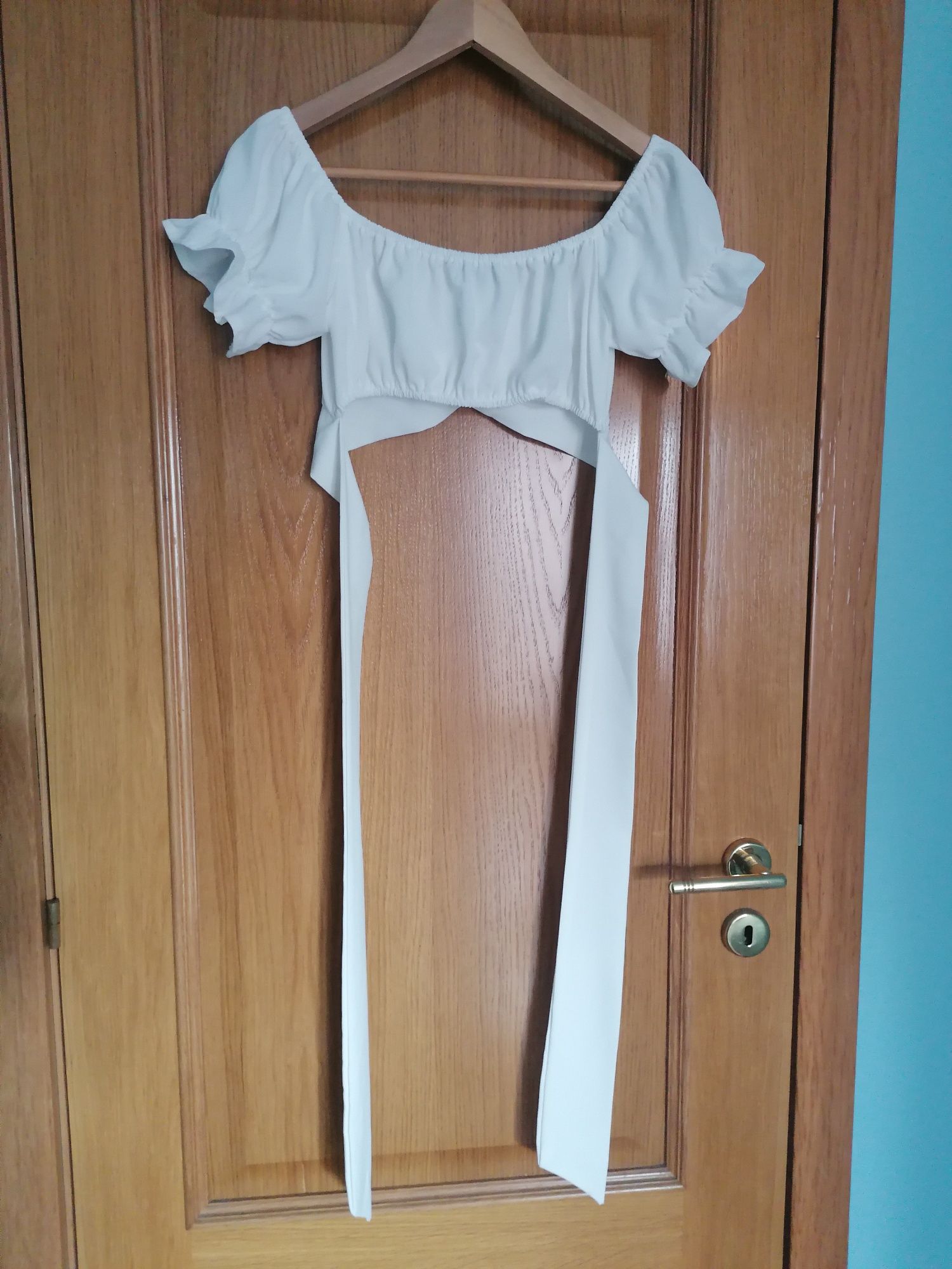 crop top branco da shein