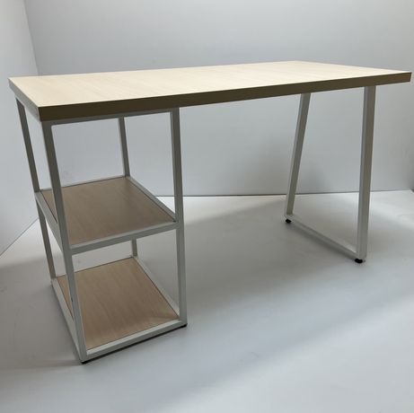 Стол компьютерный с тумбой, стол письменный с металлическими опорами