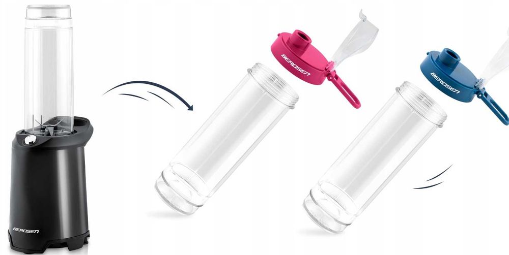 BLENDER Kielichowy SMOOTHIE DO KOKTAJLI Berdsen 700W + 2 Butelki 0,57L