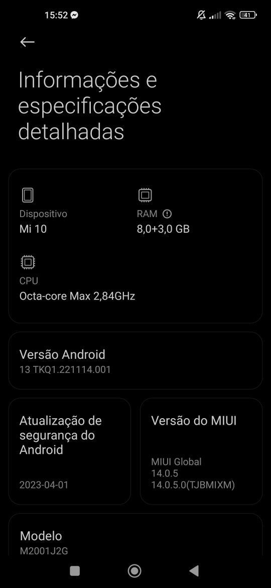 Xiaomi mi10 5g 256gb e 8gb RAM