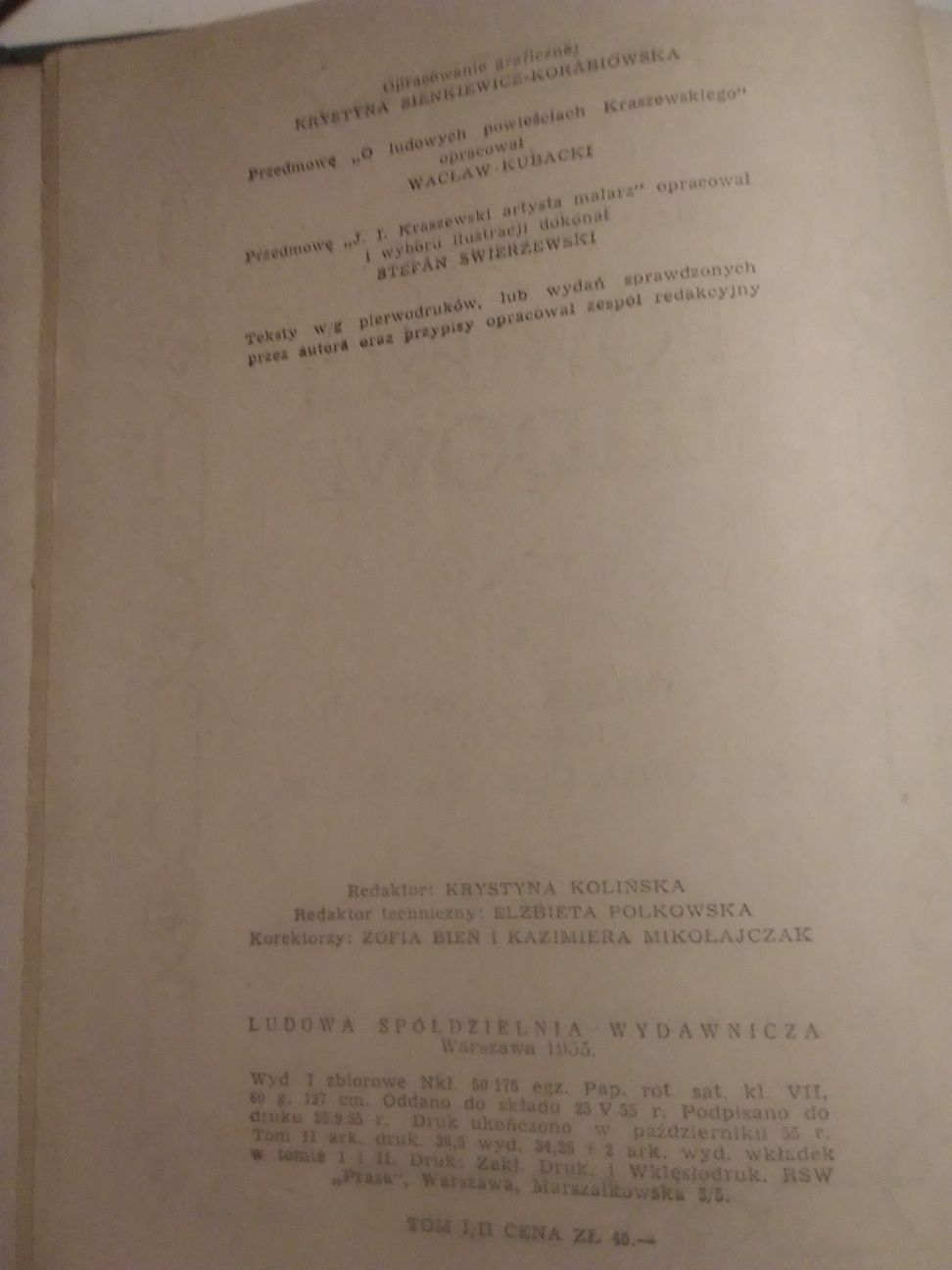 J.I. Kraszewski, Powieści Ludowe