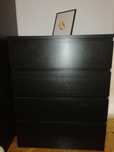 Cómoda 80x100 preto-castanho