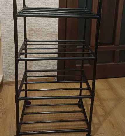 Багаторівневий підлоговий стелаж  на роликах 6 рівнів