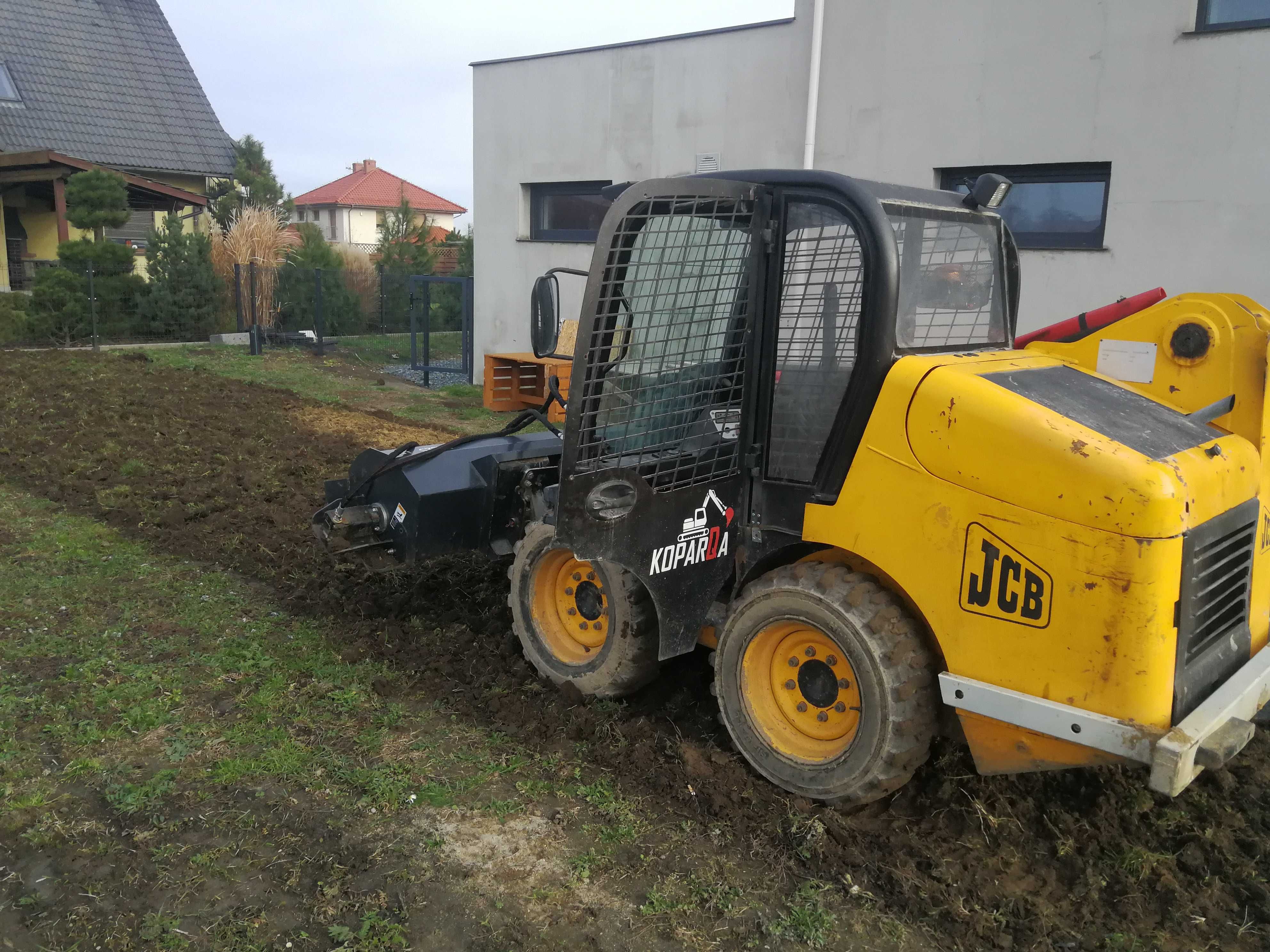 Prace ziemne usługi minikoparka Wrocław Bobcat wykopy wyburzenia