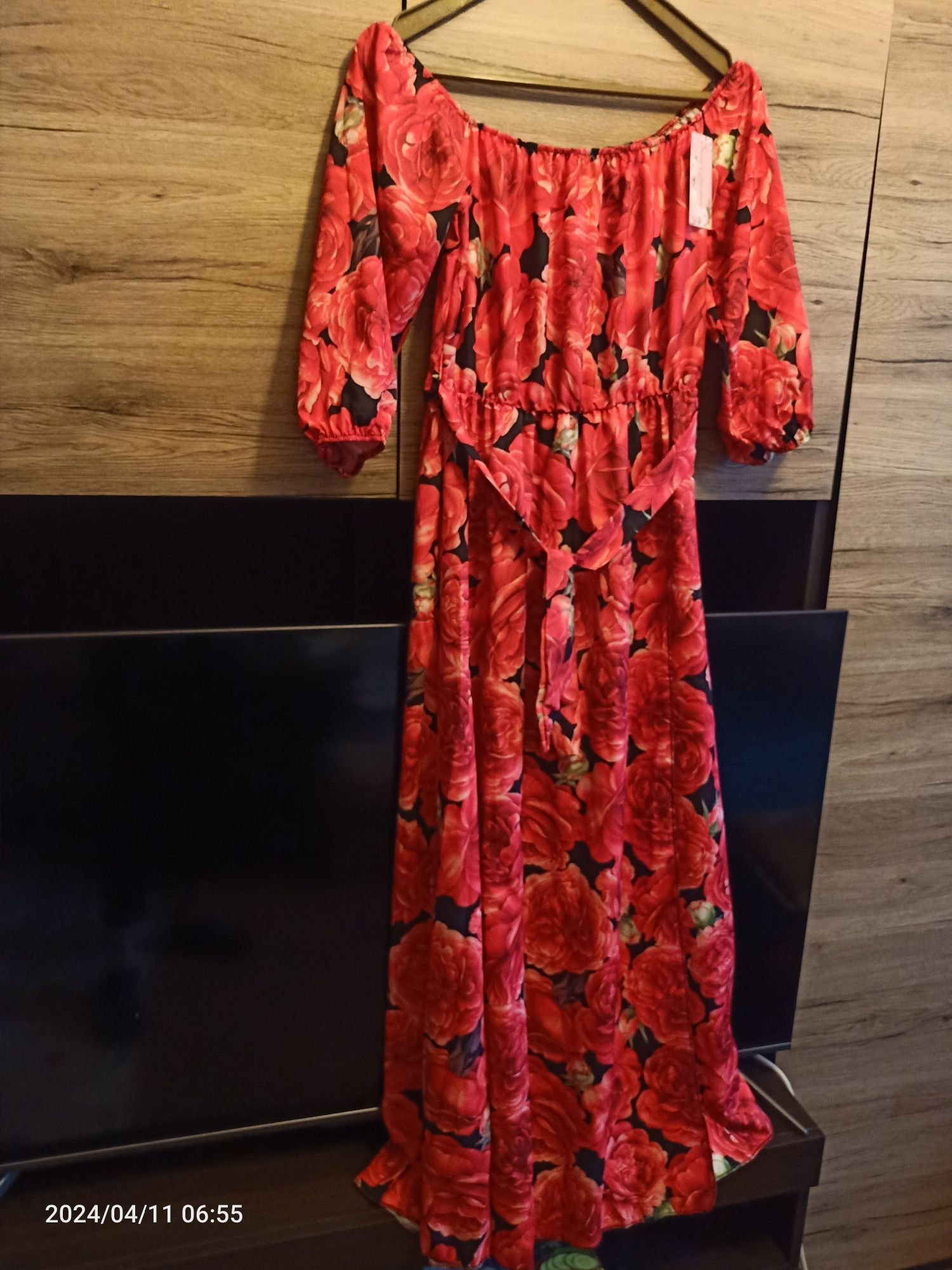 Sukienka hiszpanka w piwonie. S/M/L