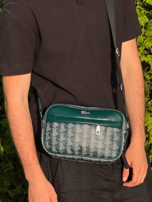 Сумка Lacoste monogram кросбоди через плече барсетка Лакост мужская