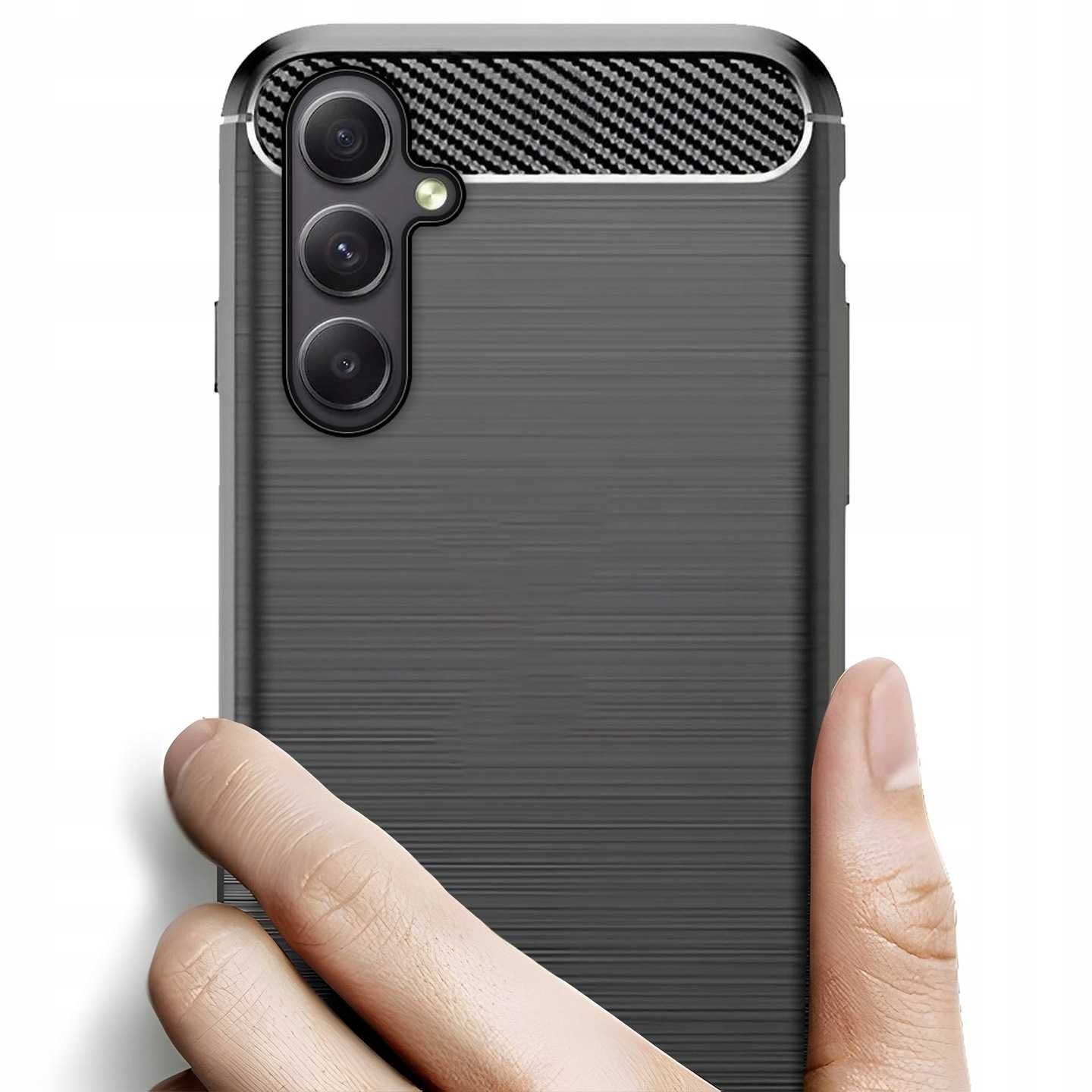 Etui Carbon do Samsung Galaxy A34 5G + Szkło Hartowane
