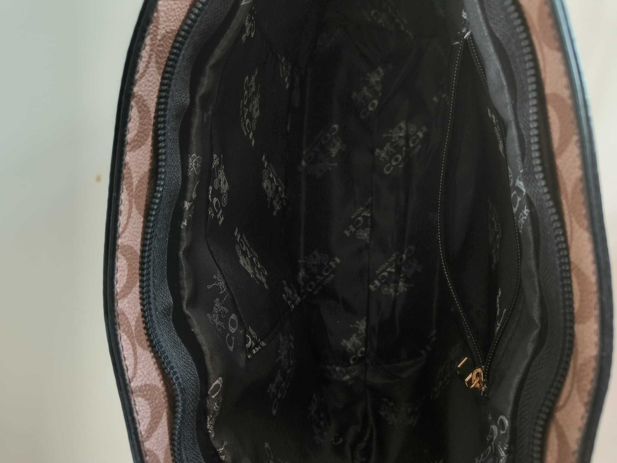 Torba na ramię Coach Tote Signature Klasyczna khaki / Czarna F79609