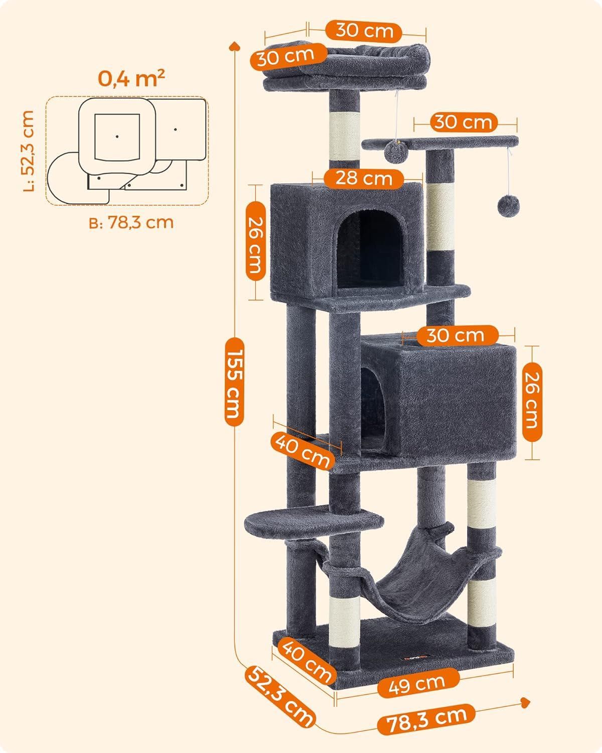 DRAPAK Dla Kota Legowisko Domek  Hamak 155 CM + Gratis 2 Kulki