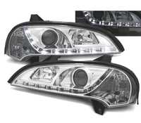 FARÓIS FRONTAIS LUZ DIURNA LED PARA OPEL TIGRA FUNDO CROMADO