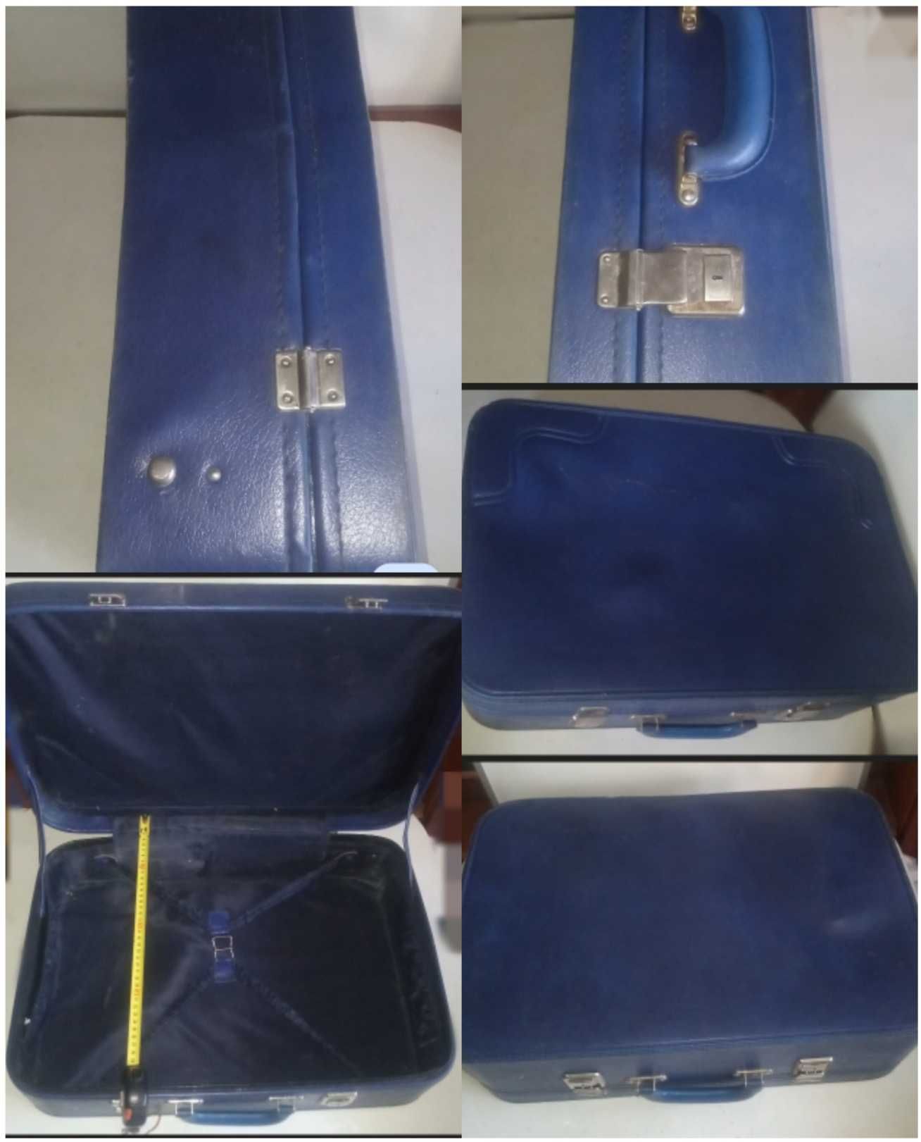 Чемодан (валіза) синий 60×40×17см. Візок (Кравчука).