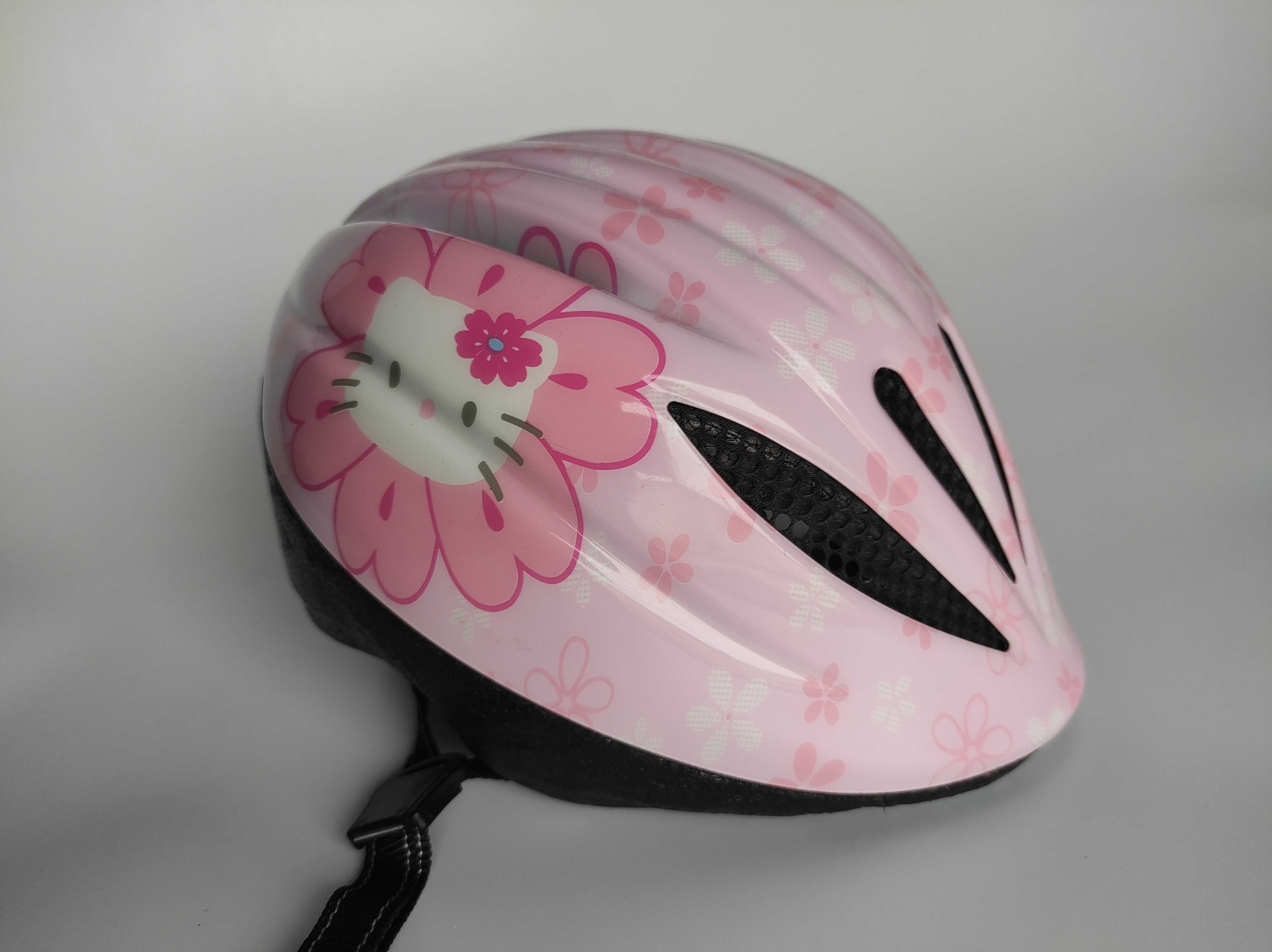Детский защитный шлем Hello Kitty, размер 48-54см, велосипедный