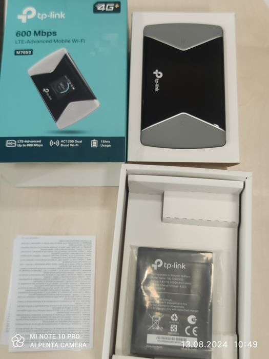 4G LTE wi-fi роутер TP-LINK M7450 300 mb cat6 lte подарок безл