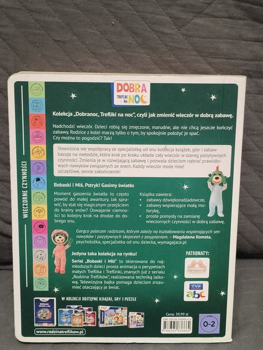 Książka Trefliki "Pstryk gasimy światło" dla dzieci