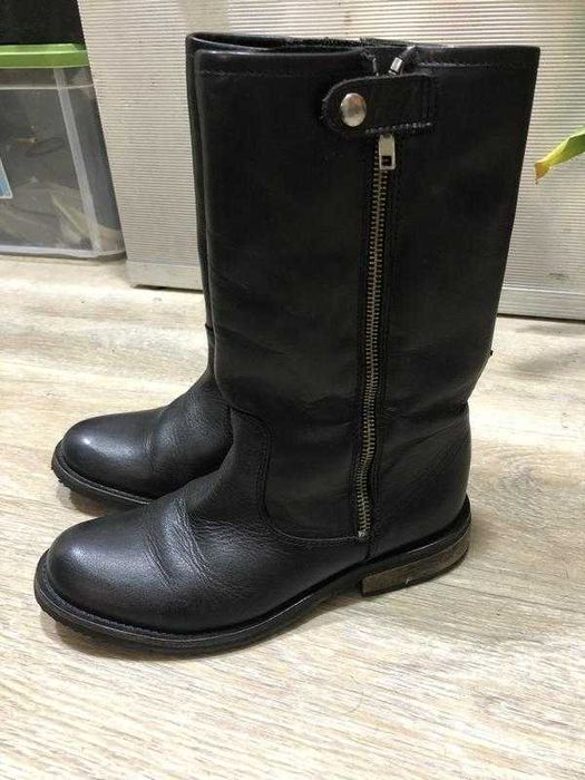 напівчобітки чорні утеплені натуральна шкіра