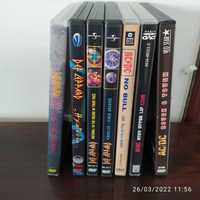 Lote 7 DVD's musicais AC/DC e Def Leppard