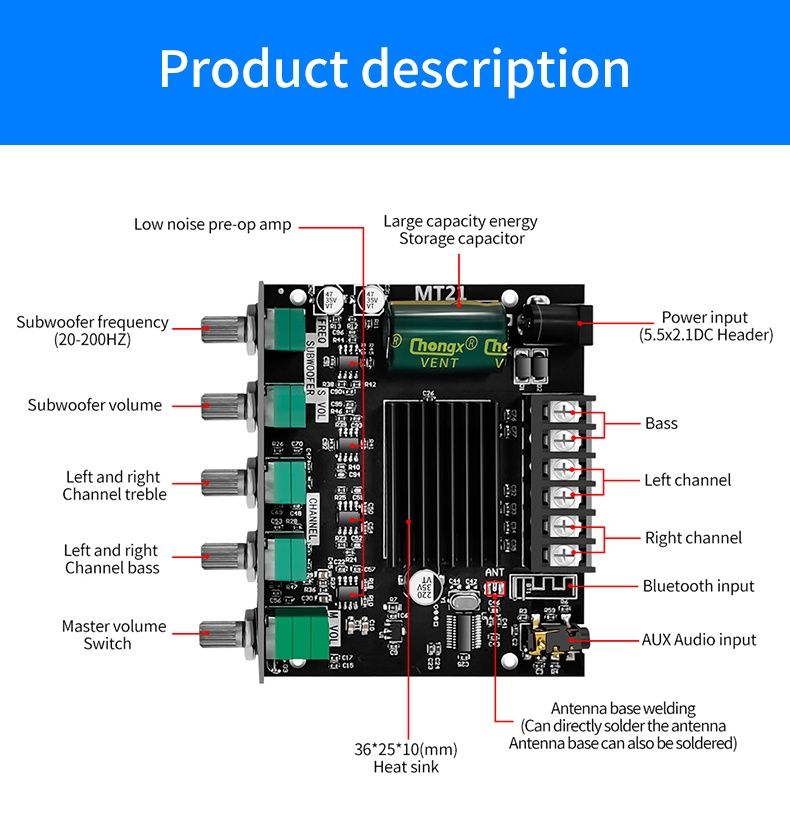Підсилювач Усилитель Аудио Bluetooth