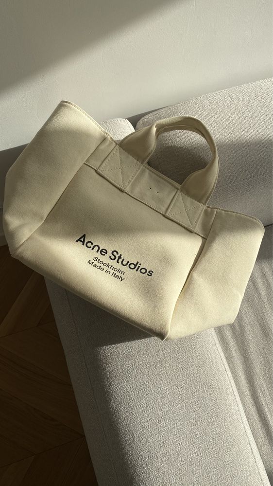 Acne Studios tote bag shopper canvas płócienna torba do ręki materiało