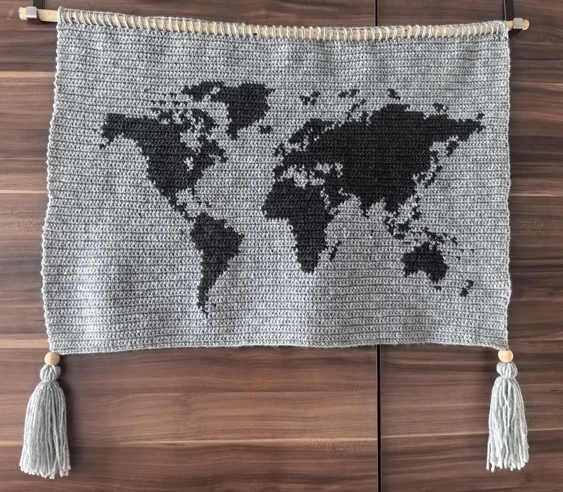 Mapa świata ręcznie robiona