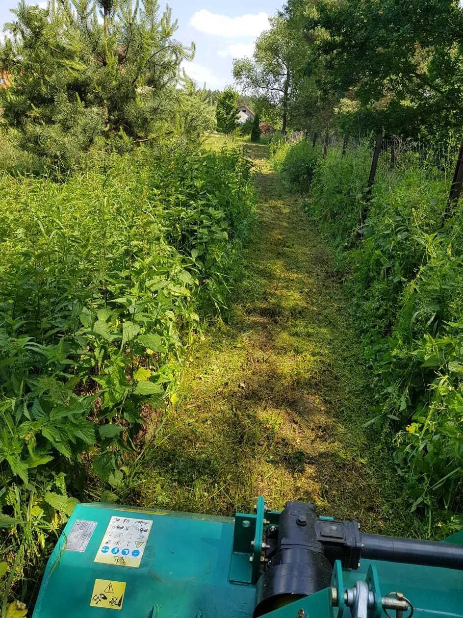 koszenie nieużytków, łąk, traw, podmokłych terenów, mini traktorek 4x4