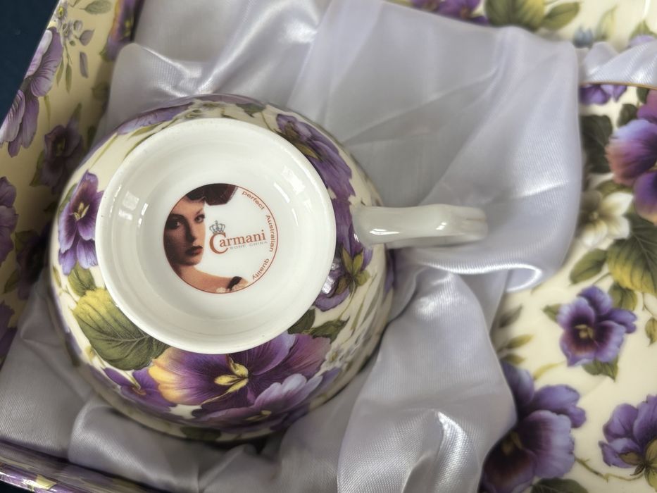 Filiżanki Carmani Bratki 2 sztuki