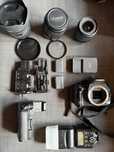 Zestaw fotograficzny Canon (3 obiektywy, błysk, grip i akcesoria)