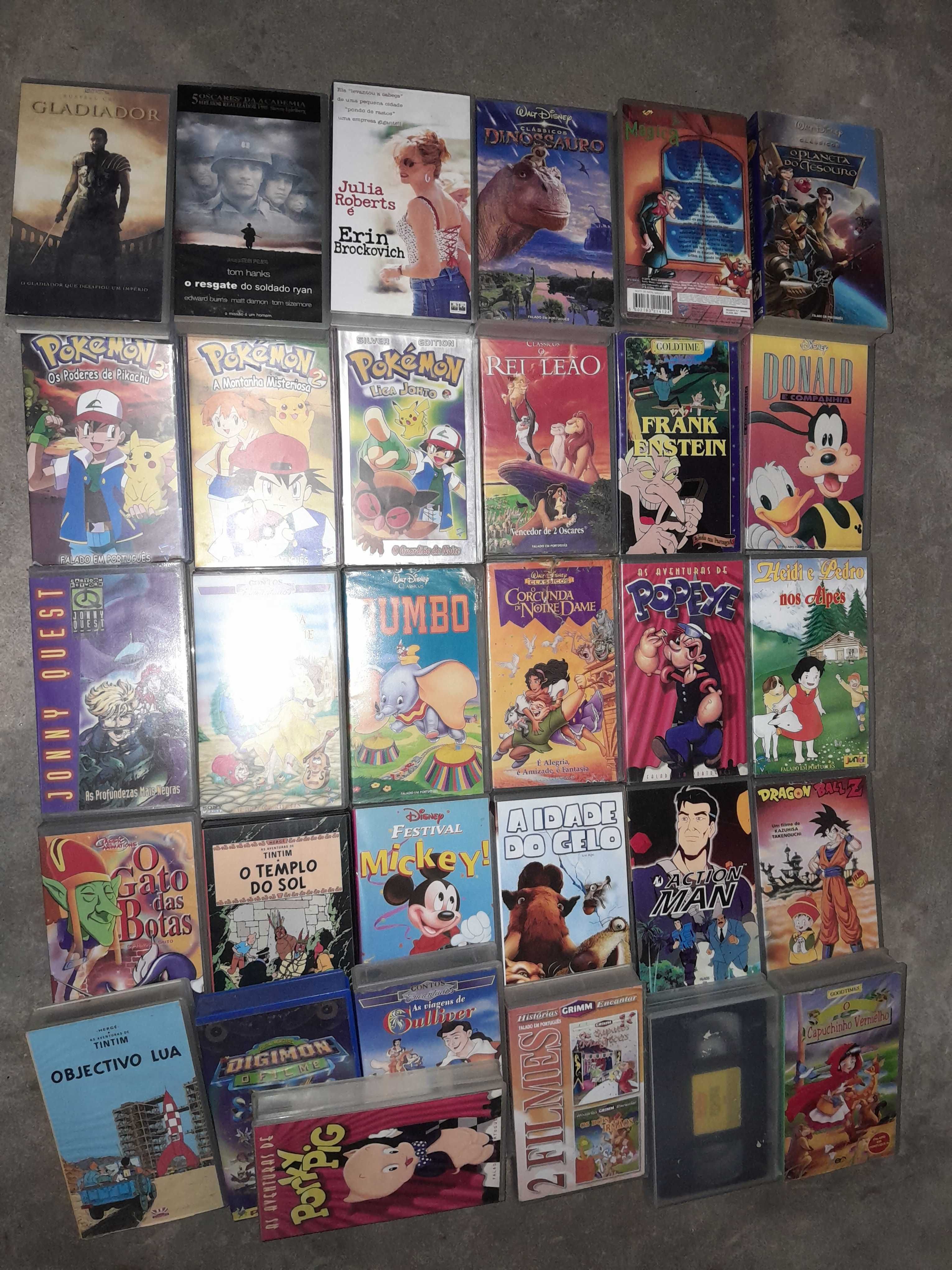 Coleção de cassetes VHS