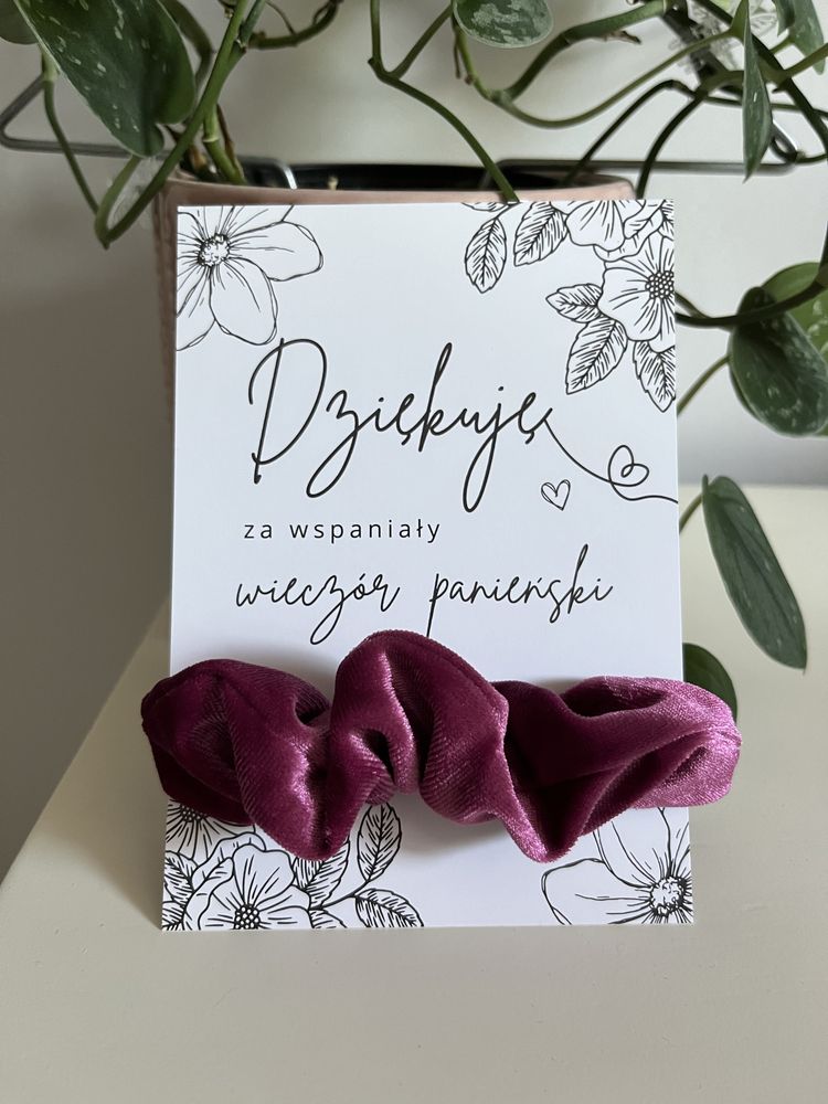 Frotka / gumka do włosów / scrunchie - podziękowanie wieczór panieński