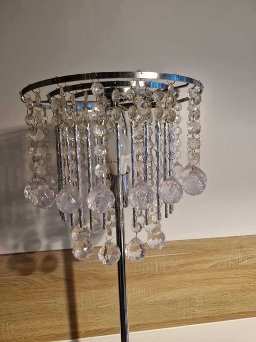 Lampa stojąca kryształowa