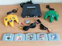 Nintendo 64 + 5 gier KIRBY THE CRYSTAL SHARDS