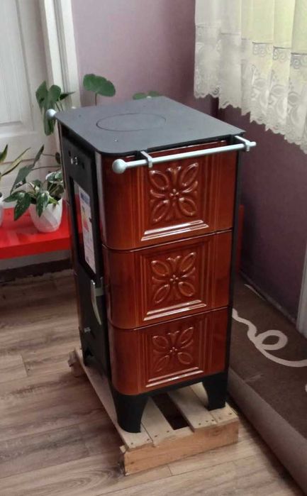 Piec stalowo-kaflowy Bellino Goldbrown 6 kW