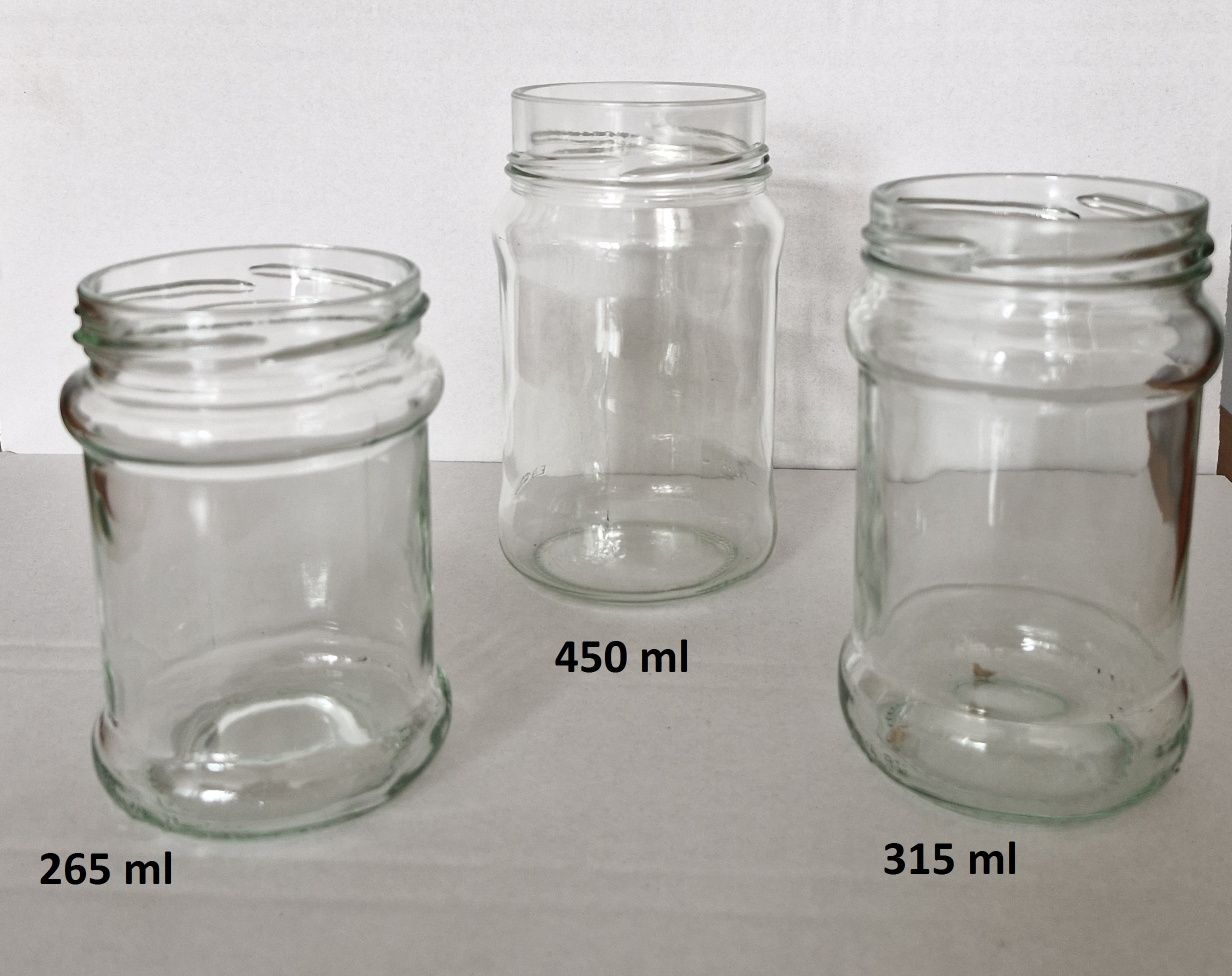 Słoiki 200ml, 265ml, 315ml, 450ml, 580ml