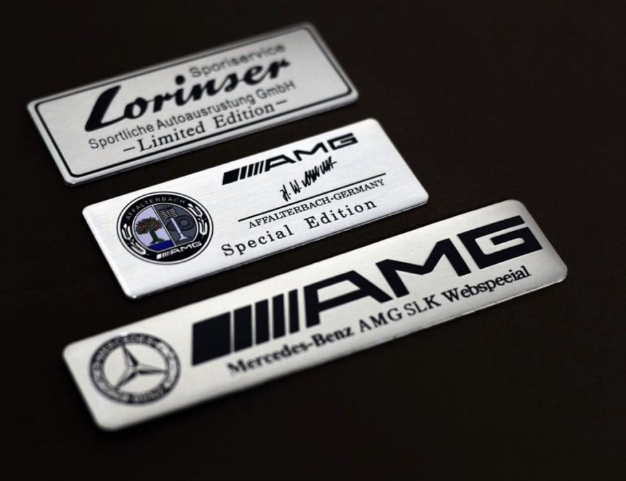 Металічний шильдик AMG, Lorinser, BRBS, Affalterbach