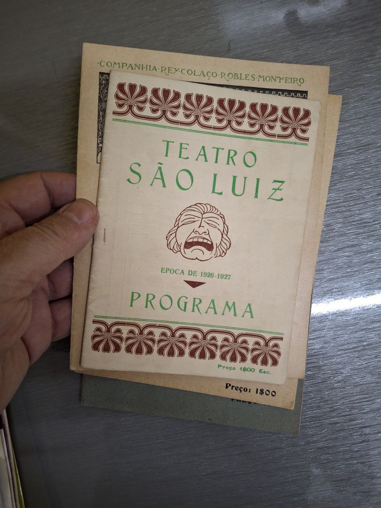 Programas antigos de teatro