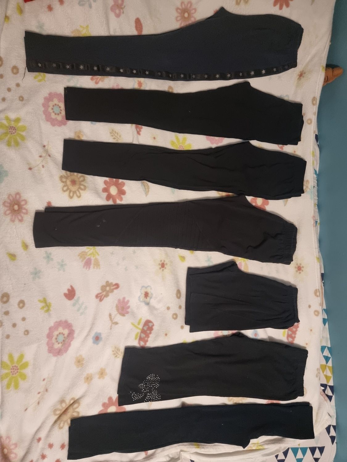 Zestaw ubrań dziewczęcych 170 176 bluzki legginsy getry 11 sztuk