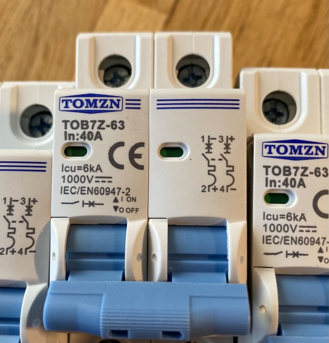 Автомат постійного струму 40A DC 1000V 2P TOMZN