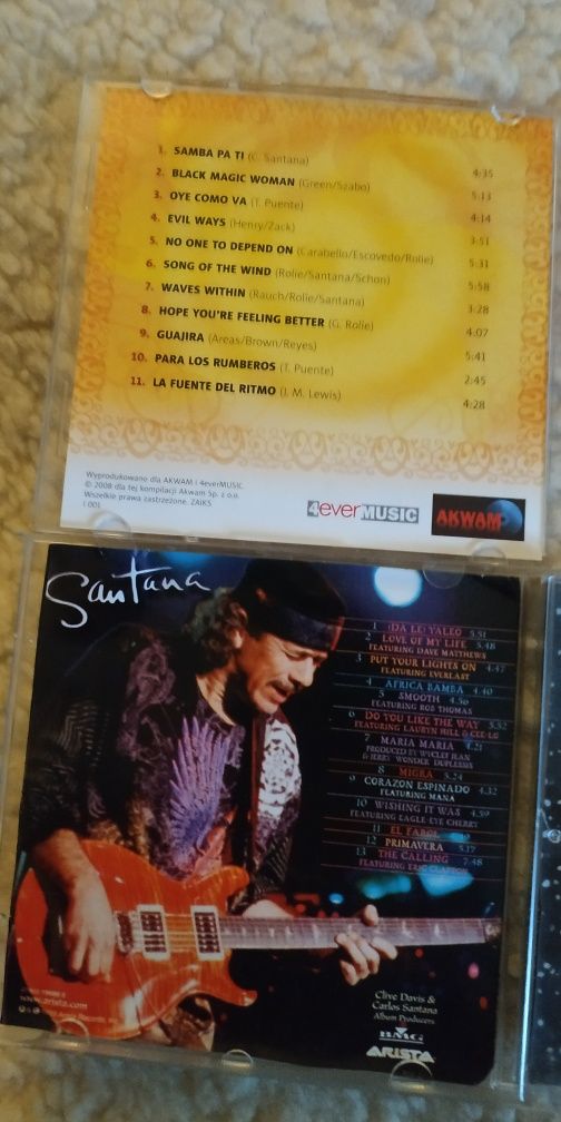 2 płyty CD SANTANA Greatest hits i Super natural bdb