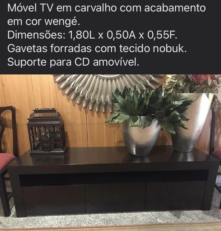 Móvel TV em Carvalho cor wengé marca DISARTE