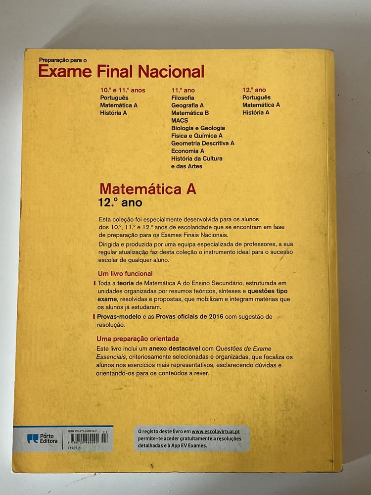 Preparacao para o Exame final nacional - Matematica A 2017
