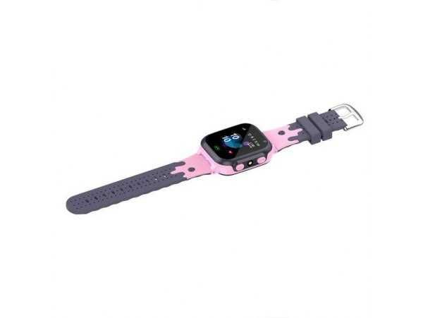 Smartwatch z funkcją sms aparat połączenia lokalizacja różowy Denmen