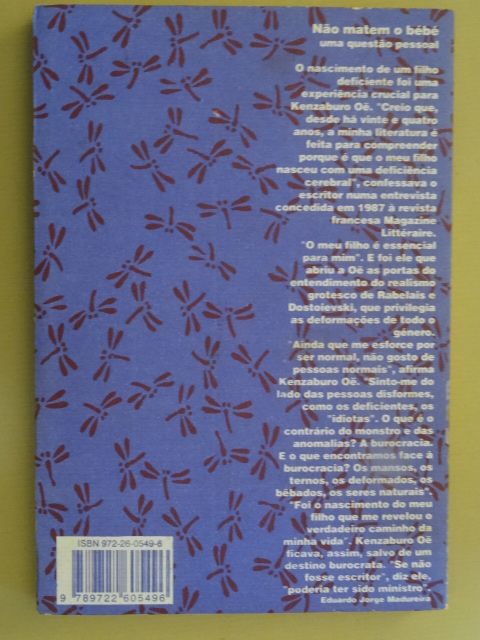 Não Matem O Bebé de Kenzaburo Oe - Vários Livros