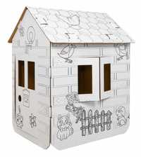 Domek XXL z końmi kolorowanka 3D dla dzieci Karton Dom