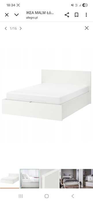 Łóżko Ikea MALM 140x200