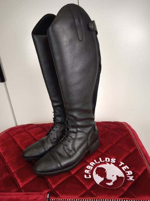 39 HKM oficerki syntetyczne krótkie szerokie