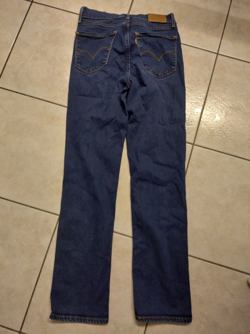Spodnie jeansowe dżinsowe jeansy Levi's High Rise Stright. 27/30
