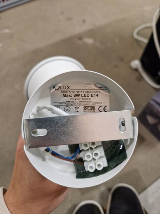 Lampa kinkiet biała loft