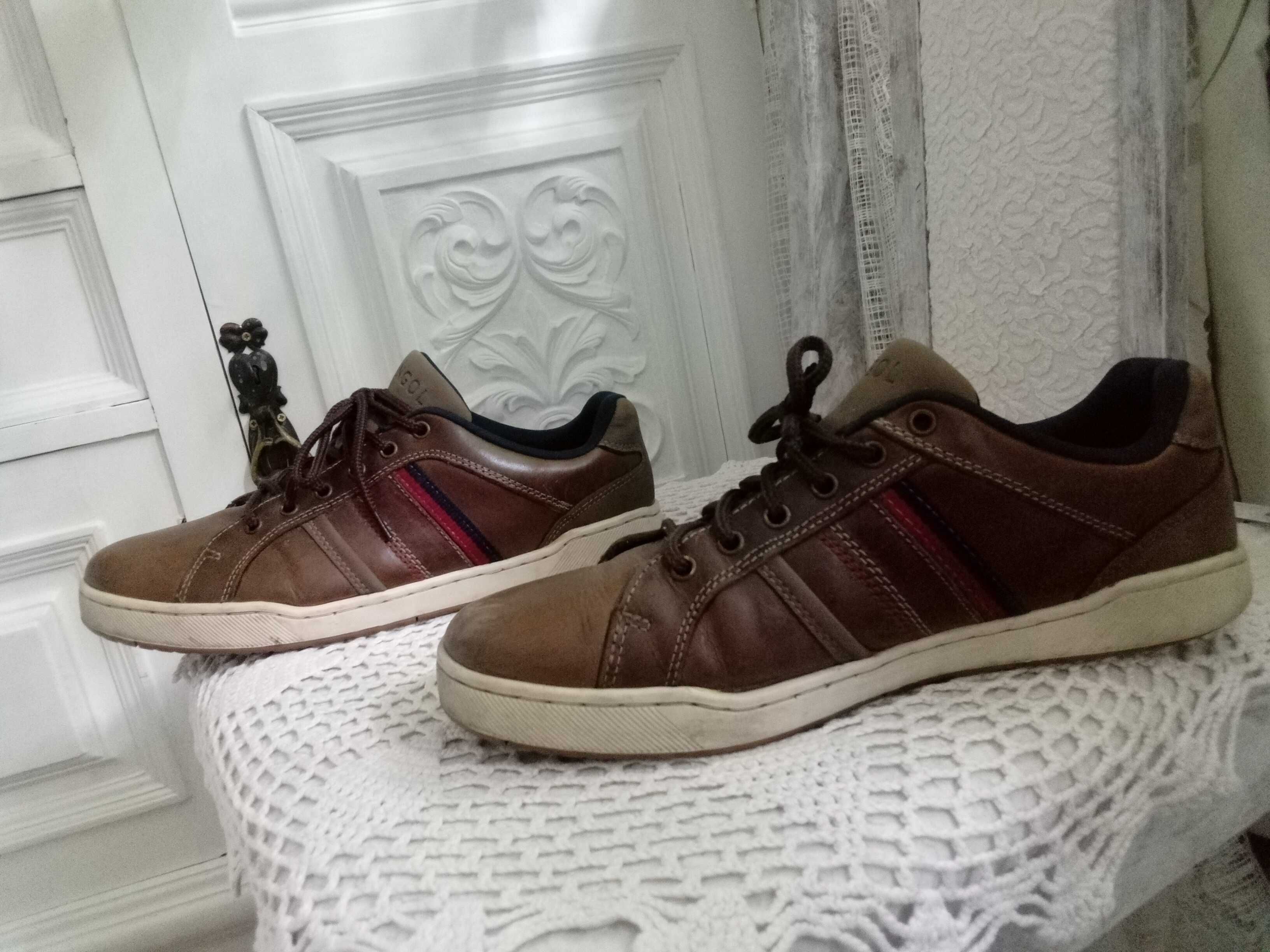 Skórzane sneakersy kangol buty sportowe męskie Adidasy eleganckie 41