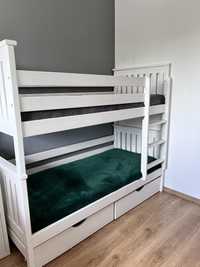 Solidne drewniane łóżko piętrowe 180x80